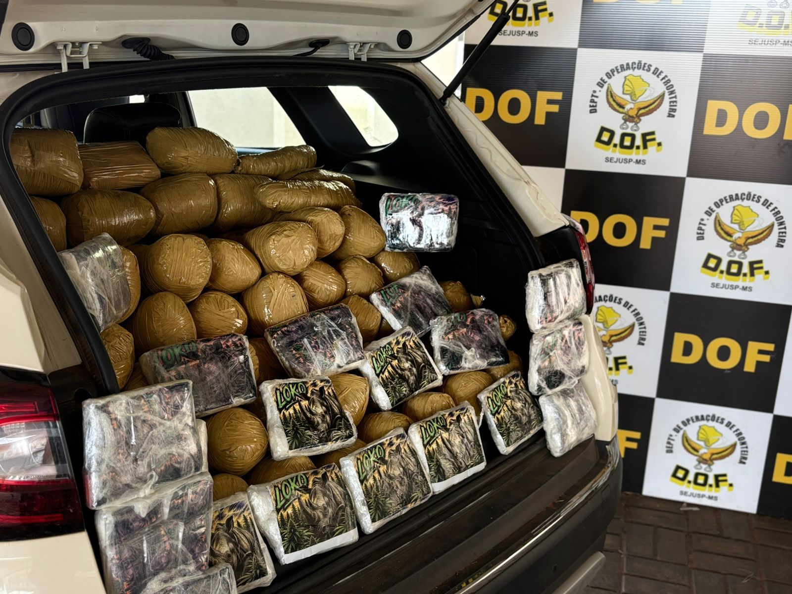 DOF apreende drogas e recupera carro furtado em Dourados