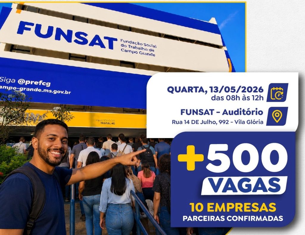 Feirão da Funsat reúne empresas com entrevistas imediatas em Campo Grande - Foto: Divulgação