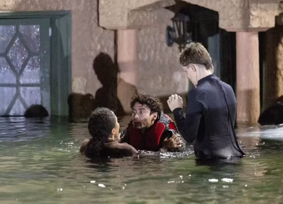 Globo montou megaestrutura para gravar enchente da novela ‘Quem Ama Cuida’ - Foto: Manoela Mello/Globo