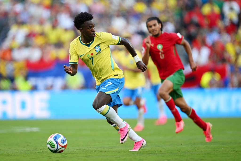 Vini Jr marcou o gol que garantiu o empate do Brasil na estreia da Copa do Mundo de 2026 - Foto: FIFA