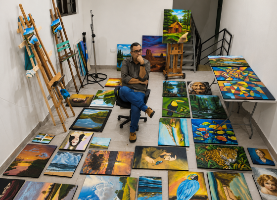 Exposição “Momentos” reúne obras de pintura realista na Casa da Cultura - Foto: CG Notícias