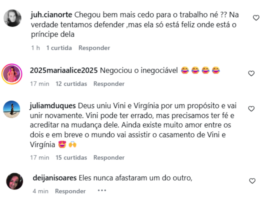 Virginia cobre Copa do Mundo 2026 enquanto Vini Jr. acompanha Seleção - Foto: Reprodução/Instagram