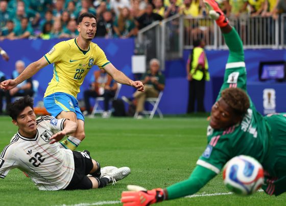 Gabriel Martinelli marcou nos acréscimos e garantiu a vitória do Brasil sobre o Japão - Foto: Fifa