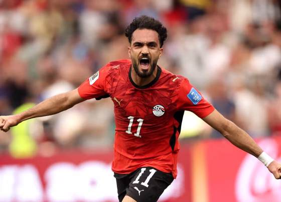 Mostafa Zico marcou o gol que iniciou a reação egípcia em Vancouver - Foto: Fran Santiago/Getty Images