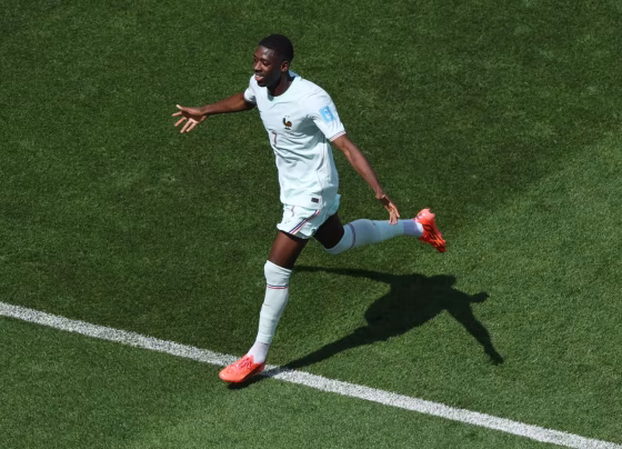 Ousmane Dembélé marcou três gols na vitória da França sobre a Noruega em Boston - Foto: Fifa