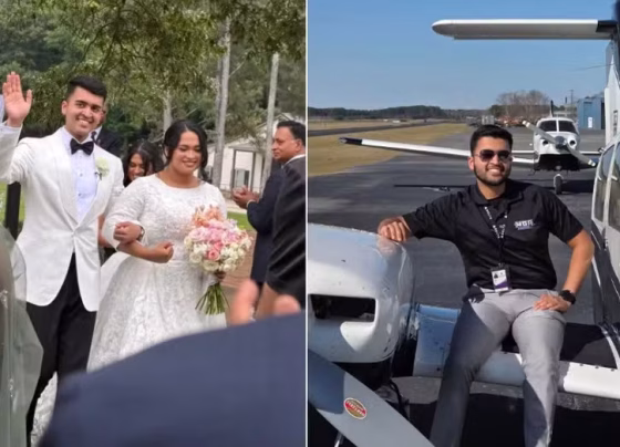 Casal havia acabado de celebrar o casamento quando ocorreu o acidente - Foto: Reprodução/Facebook