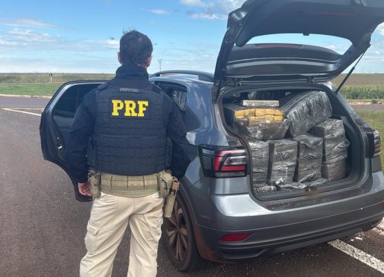 Em Maracaju, motorista fugiu da abordagem antes de ser detido pela PRF - Foto: PRF