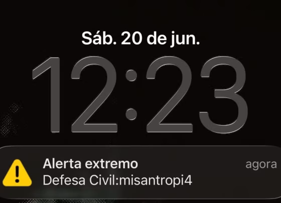 Alerta indevido enviado durante a madrugada provocou susto em moradores de várias cidades brasileiras - Foto: Reprodução