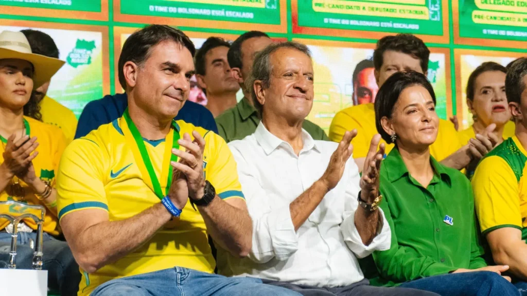 Flávio Bolsonaro teve a candidatura à Presidência confirmada durante convenção nacional do PL - Foto: Divulgação/Assessoria Flávio Bolsonaro