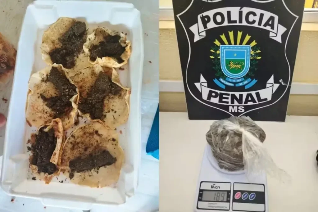 Mulher foi presa ao tentar entrar com maconha escondida em panquecas no presídio - Foto: Divulgação/Polícia Penal