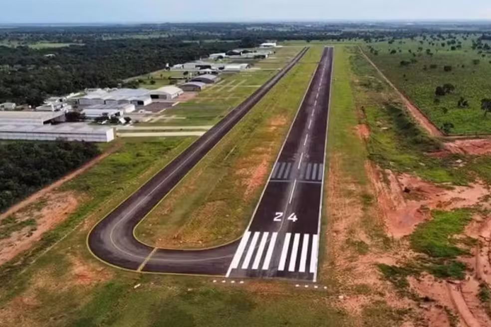 Aeroporto Santa Maria, na saída para Três Lagoas, em Campo Grande. — Foto: Reprodução