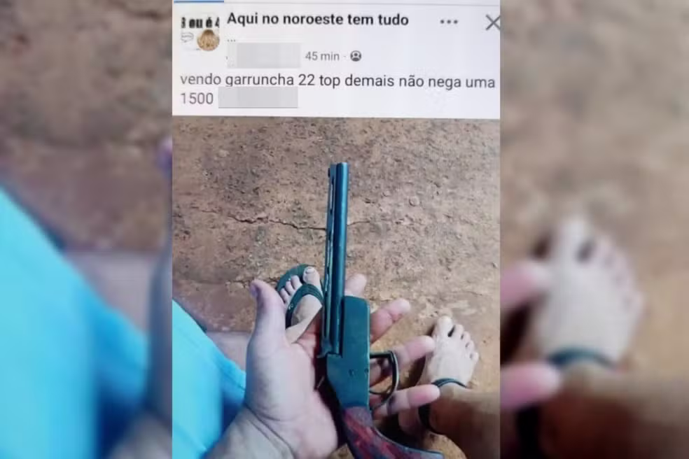 Homem com tornozeleira é preso após anunciar arma no Facebook