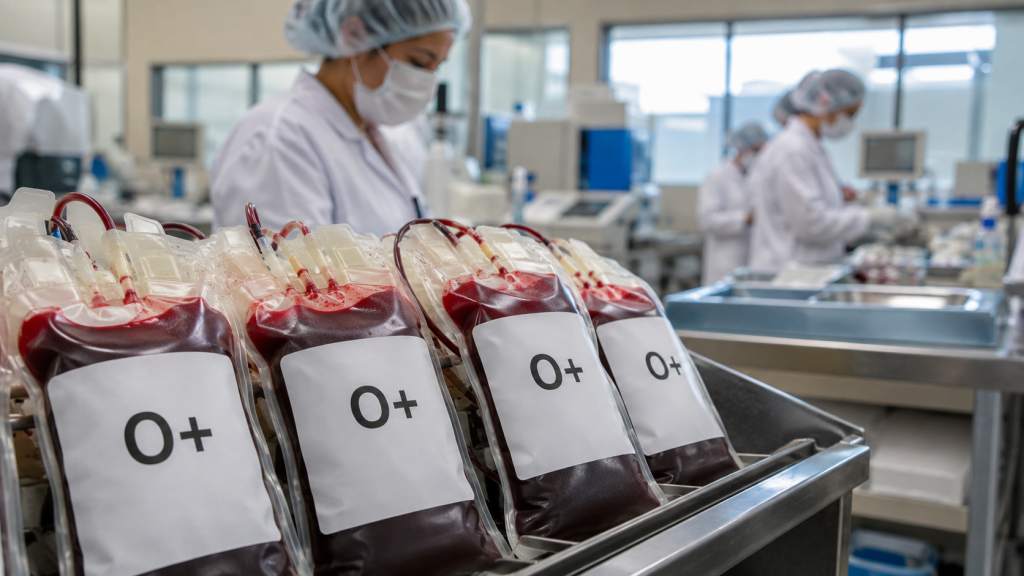 Hemosul convocou doadores após estoque de sangue O positivo cair para cerca de 20% do nível ideal - Foto: Gerada por IA - Portal E-Brasil