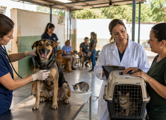Projeto em análise na ALEMS cria campanha voltada à saúde de animais domésticos e de rua - Foto: Gerada por IA