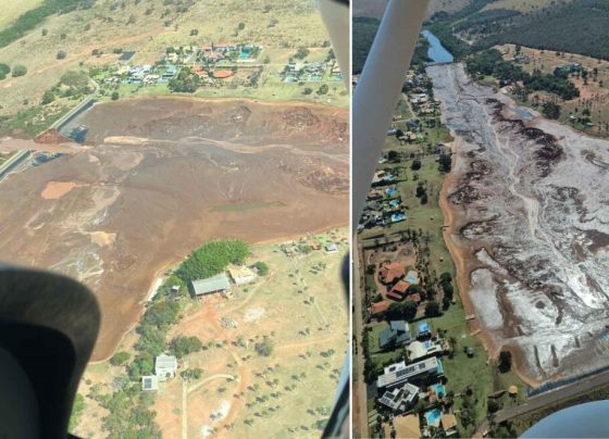 Rompimento da barragem do Nasa Park deixou rastro de destruição em propriedades da região de Jaraguari - Foto: Reprodução