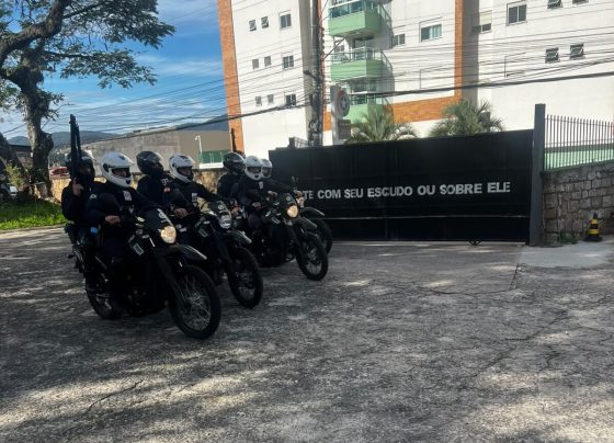 Instrutores da GCM de Campo Grande participaram de curso de motopatrulhamento realizado em Itapema - Foto: CG Notícias