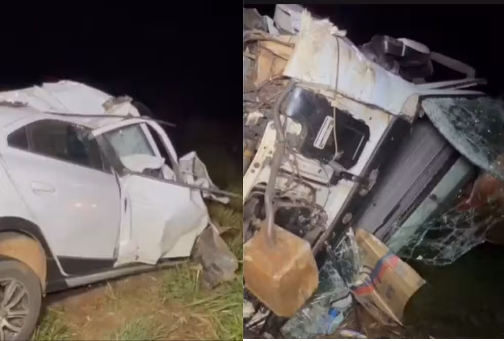 Homem e adolescente morrem após colisão com carreta na BR-267