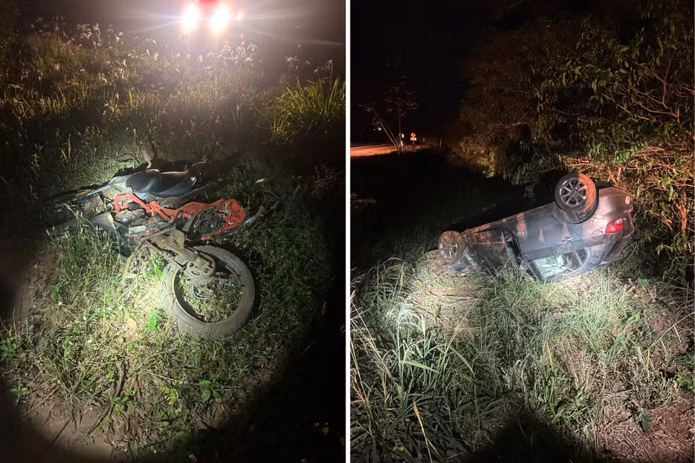 Acidente aconteceu no km 8 da BR-163, na ponte entre Mundo Novo e Salto del Guairá - Foto: Redes sociais/Reprodução