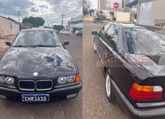 BMW importada de 1993 com placa de colecionador tem lance inicial de R$ 30 mil em Mato Grosso do Sul - Foto: Via Leilões