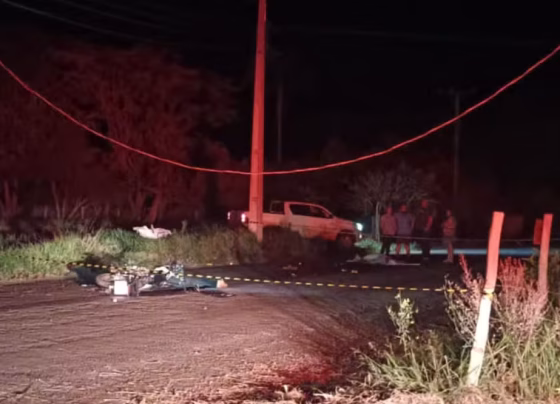 Jovem de 20 anos morreu após motocicleta bater contra poste na MS-166, em Antônio João - Foto: Divulgação