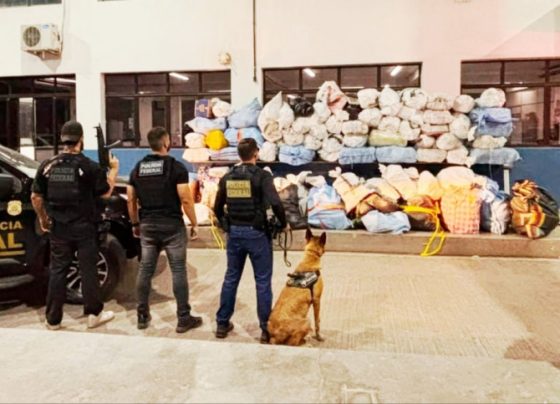 Polícia Federal apreendeu mais de uma tonelada de drogas em residência na parte alta de Corumbá - Foto: Divulgação