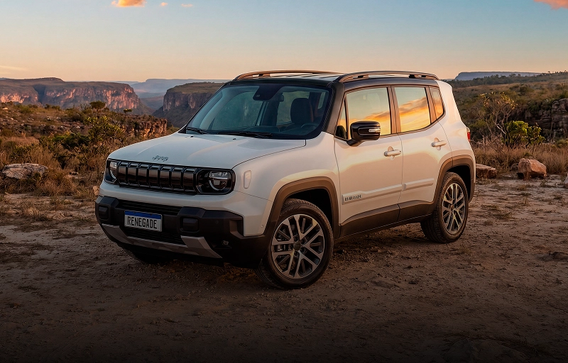 Linha 2027 do Jeep Renegade ganhou nova central multimídia, painel digital e alterações externas - Foto: Stellantis