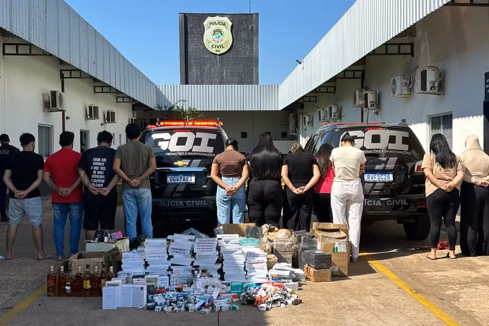 Polícia prende 11 em imóvel com canetas emagrecedoras no Aero Rancho