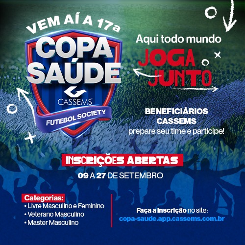 Copa Saúde Cassems abre inscrições para 17ª edição em MS