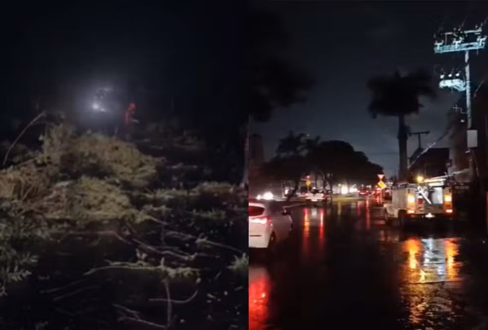 Frente fria muda o tempo em MS e deixa cidades sem energia