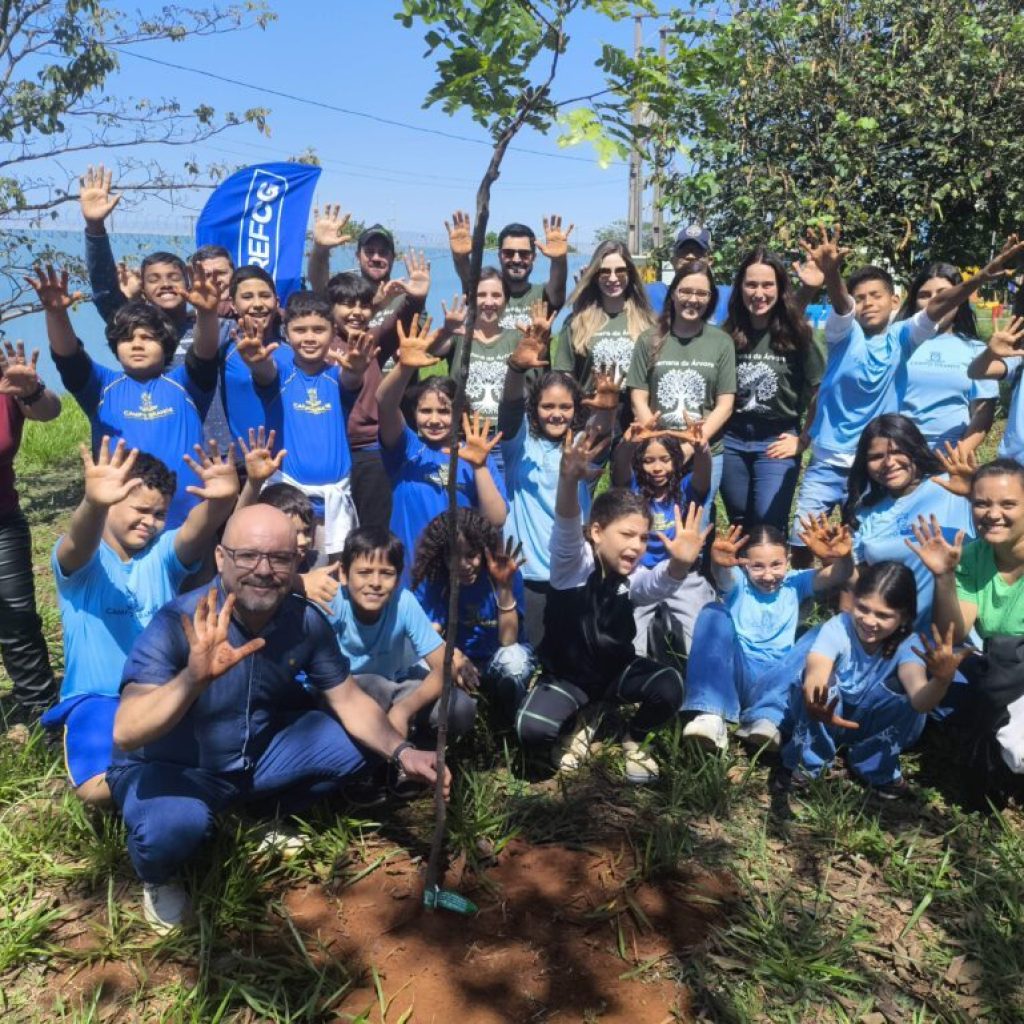 Plantio de árvores aproxima estudantes da natureza