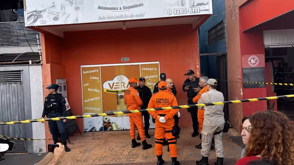 Loja de aviamentos onde empresária foi morta pelo irmão em Campo Grande - Foto: Débora Ricalde