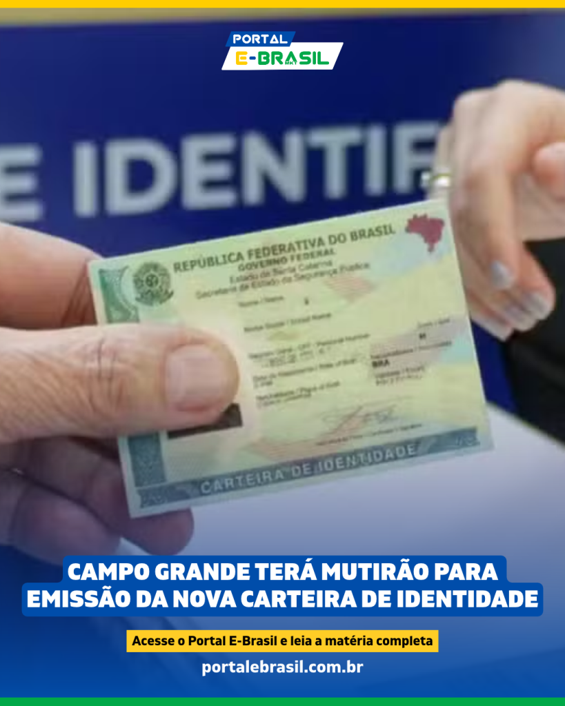 Campo Grande terá mutirão para emissão da nova Carteira de Identidade Nacional nesta sexta e sábado - Foto: Polícia Científica/Divulgação
