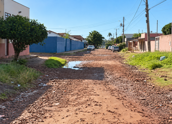 Moradores de Campo Grande convivem com buracos, lama e poeira enquanto aguardam a pavimentação das ruas - Foto: Divulgação