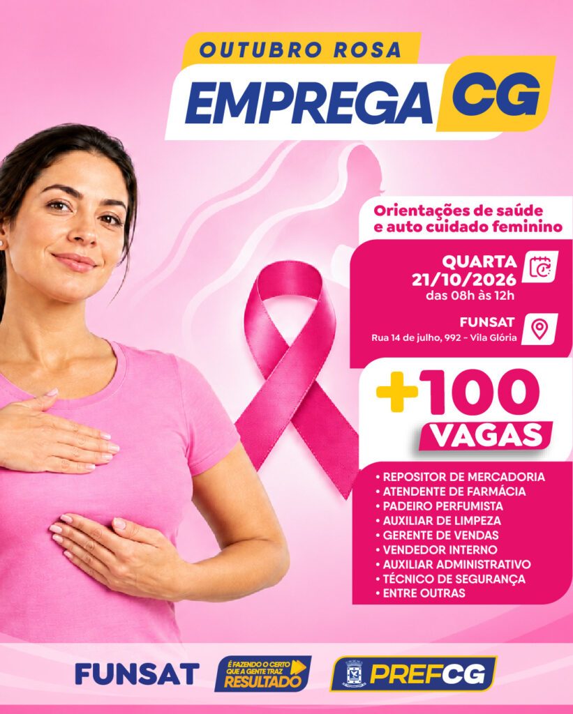 Funsat promove feirão com mais de 100 vagas e ações do Outubro Rosa
