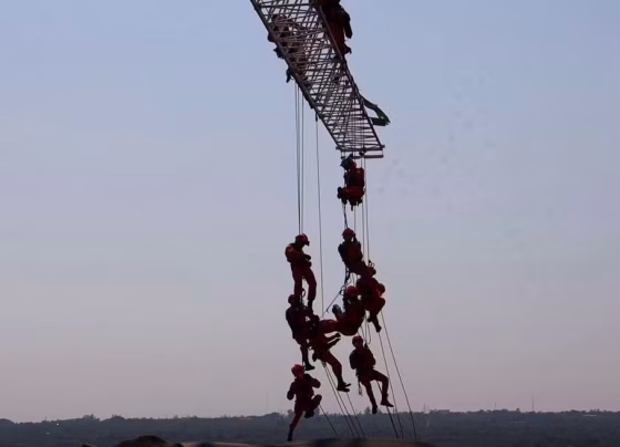 Bombeiros militares de Mato Grosso do Sul participam de treinamento para resgates em alturas de até 100 metros - Foto: CBMMS